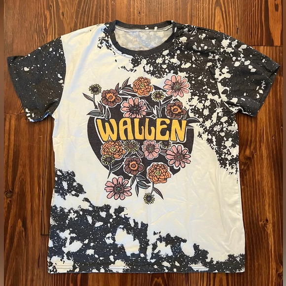 MORGAN WALLEN Tie Dye Floral T-Shirt Concert Tee - Picture 3 of 3